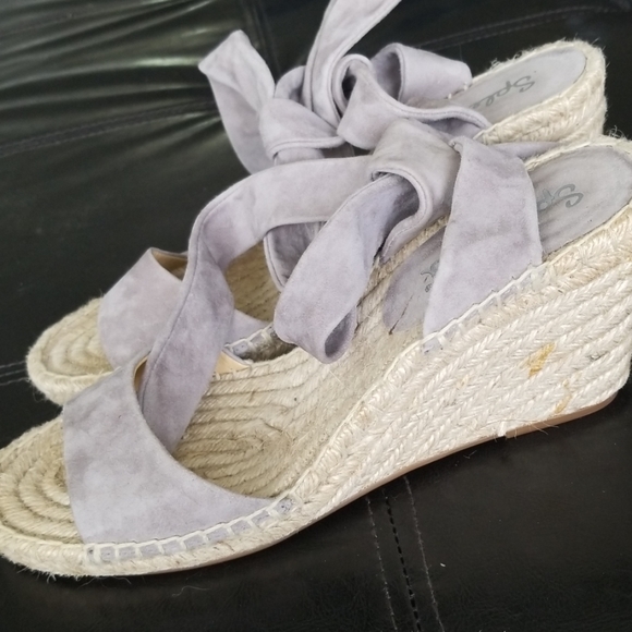 Splendid Grey Espadrilles Wedge Sandals - Picture 4 of 5